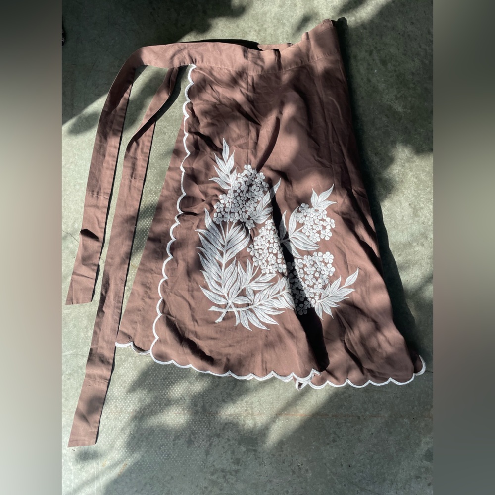 vintage brown wrap skirt